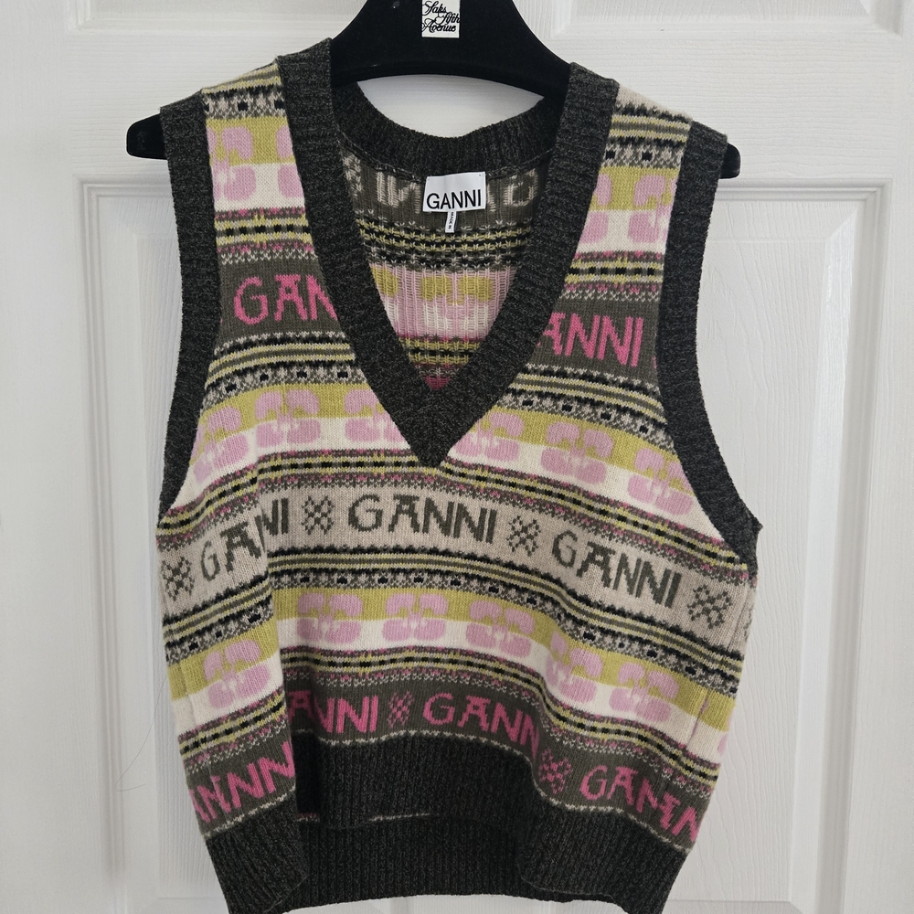 GANNI Multicolor Knit Vest